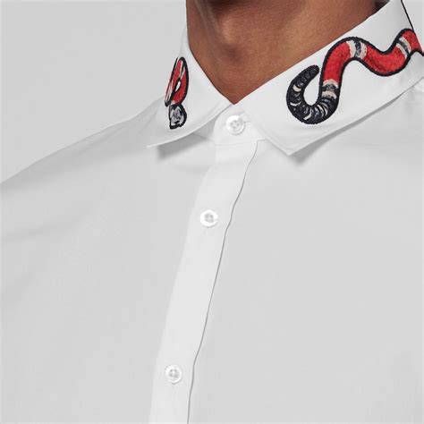 gucci snake long sleeve|Gucci Embroidered Snake Button.